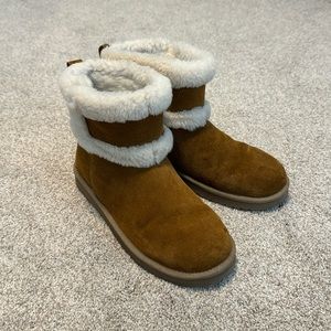 Koolaburra by UGG Women’s Tan Suede Faux Fir Lined Boots